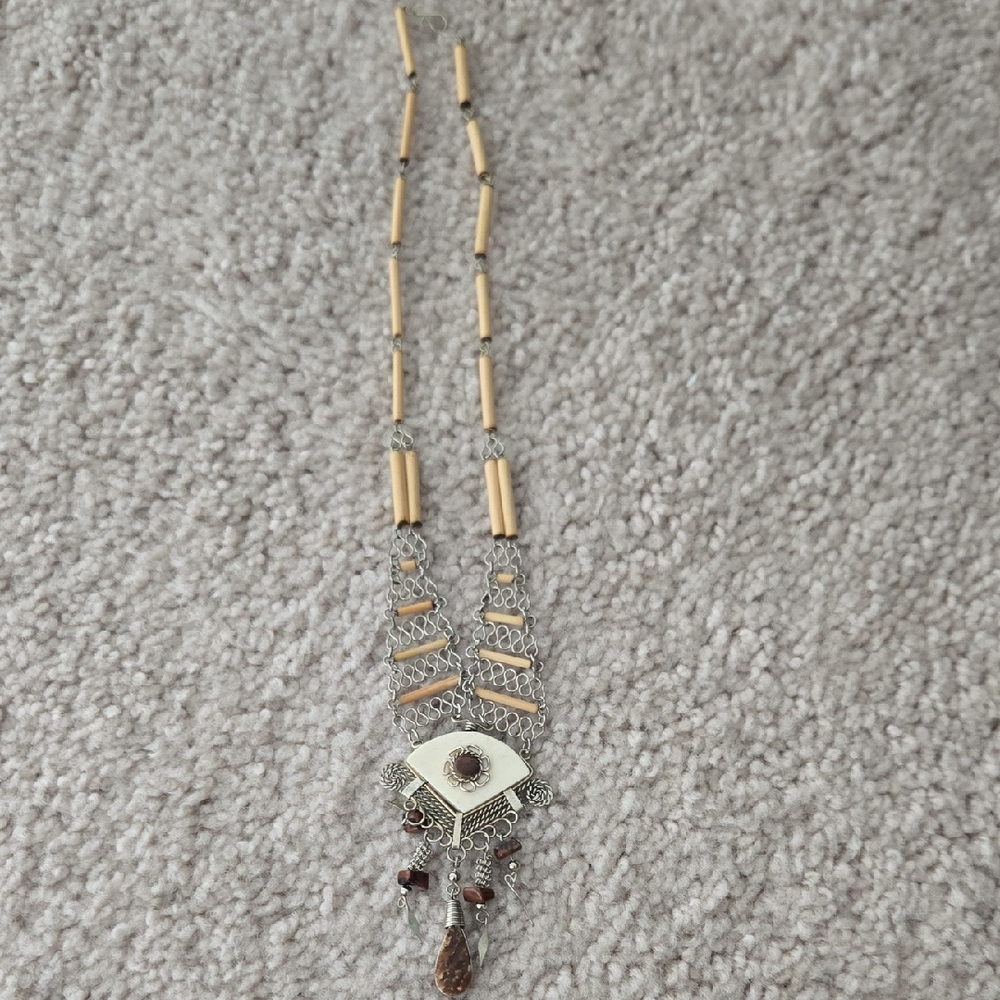 Chic Silver and Gold Eye Pendant Necklace
